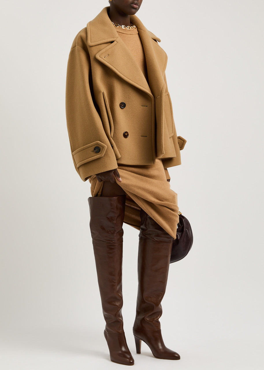 Eve 90 glossed-leather over-the-knee boots - 6