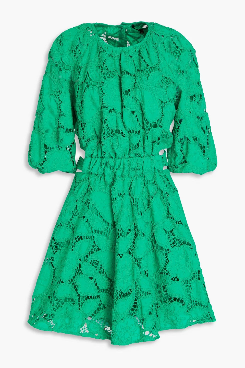 Cutout broderie anglaise cotton mini dress - 1