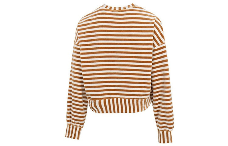 PUMA (WMNS) PUMA Striped Knitted Sweater 'Beige' 537632-74 outlook