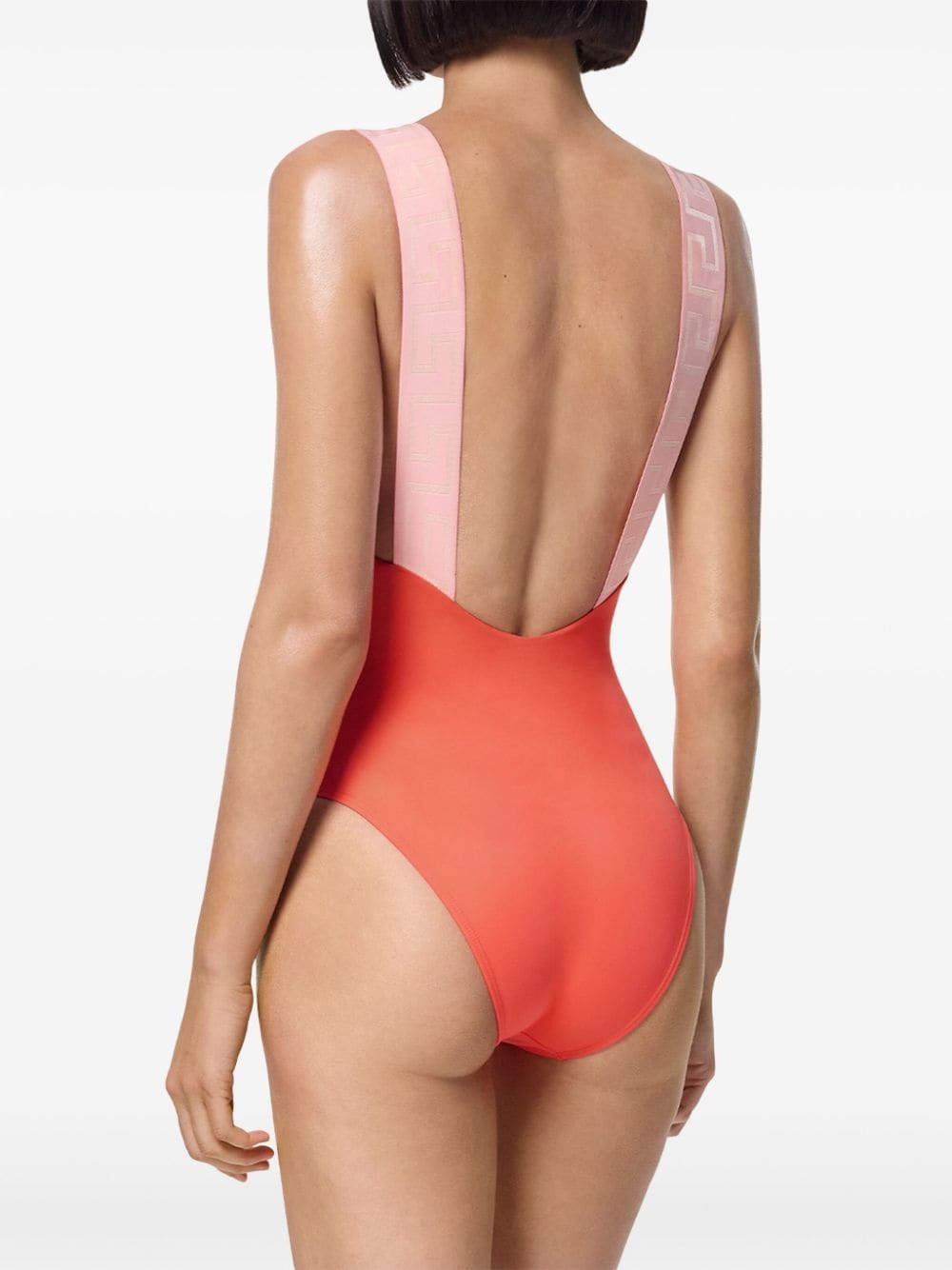 Greca Border one-piece swimsuit - 4