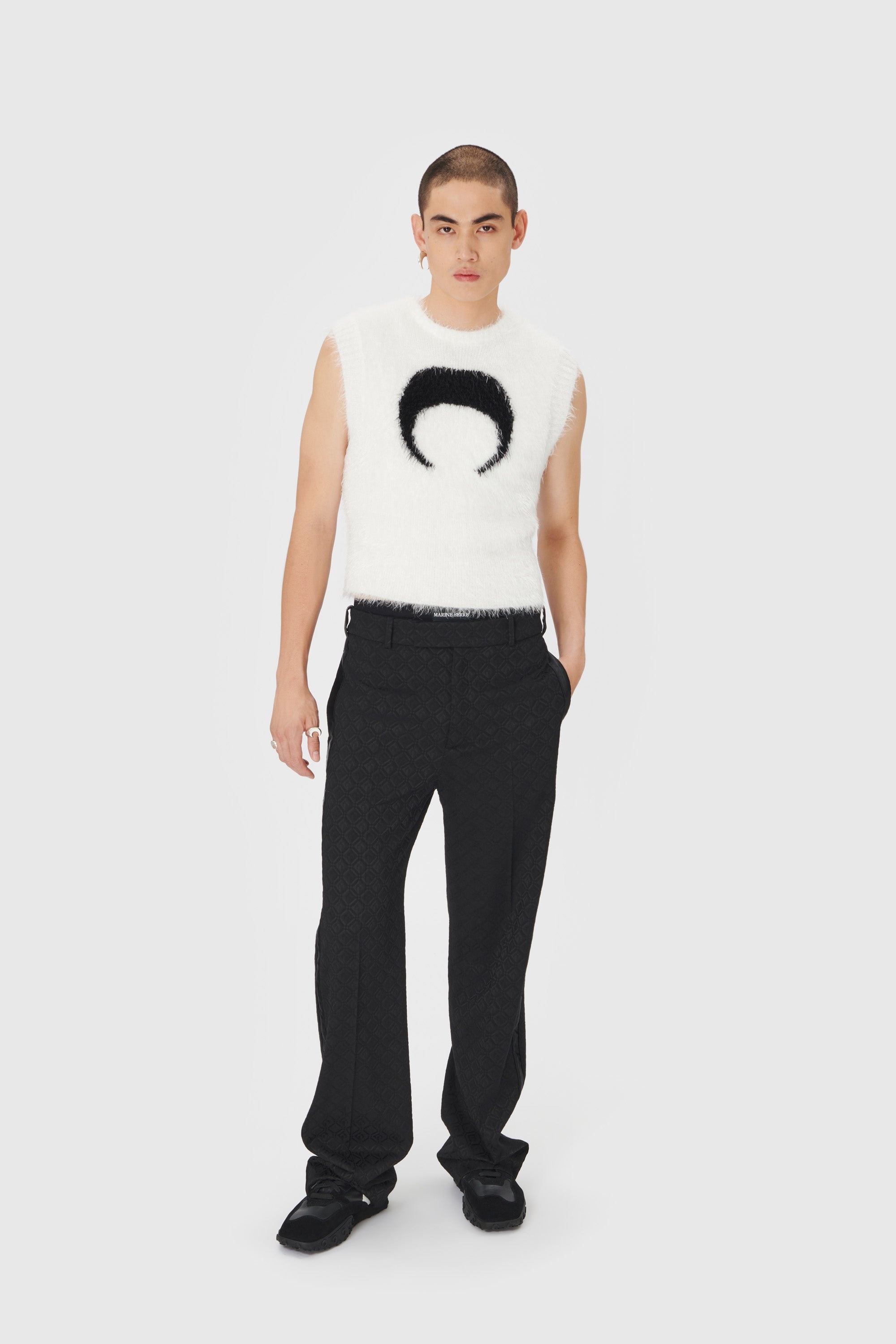マリーンセル CORE KNIT SLEEVELESS PULLOVER Marine Serre Wild Fluffy Knit Sleeveless Pullover | REVERSIBLE