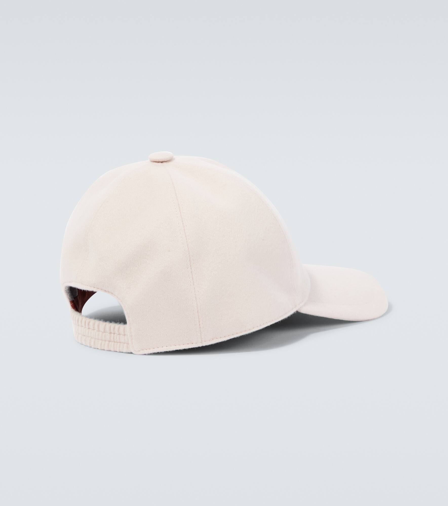 Logo cashmere velvet baseball cap - 4