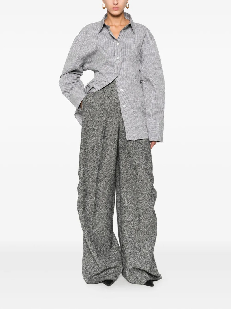 RÓHE crushed checked shaped shirt outlook