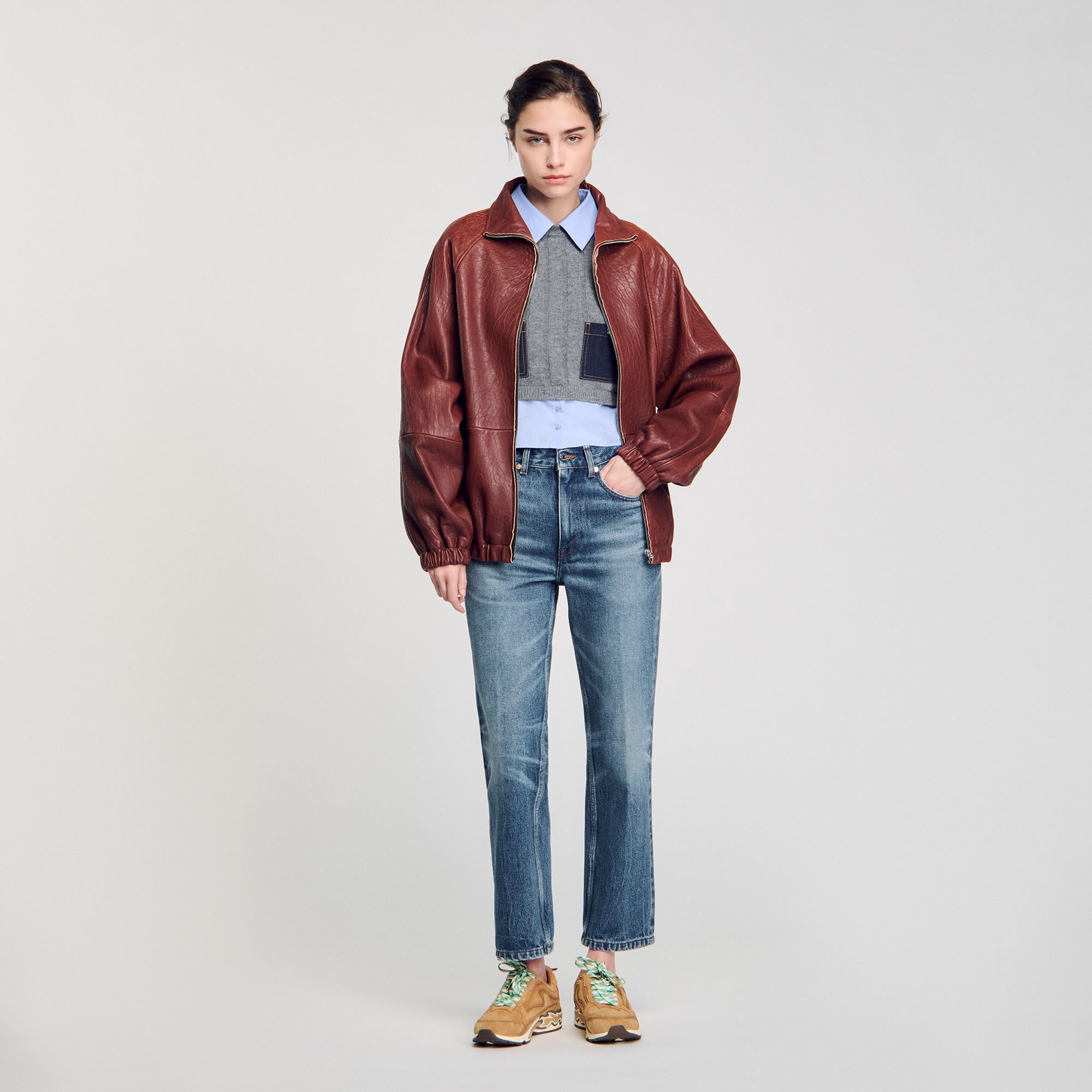 CROPPED WOOL AND CASHMERE SWEATER - 6