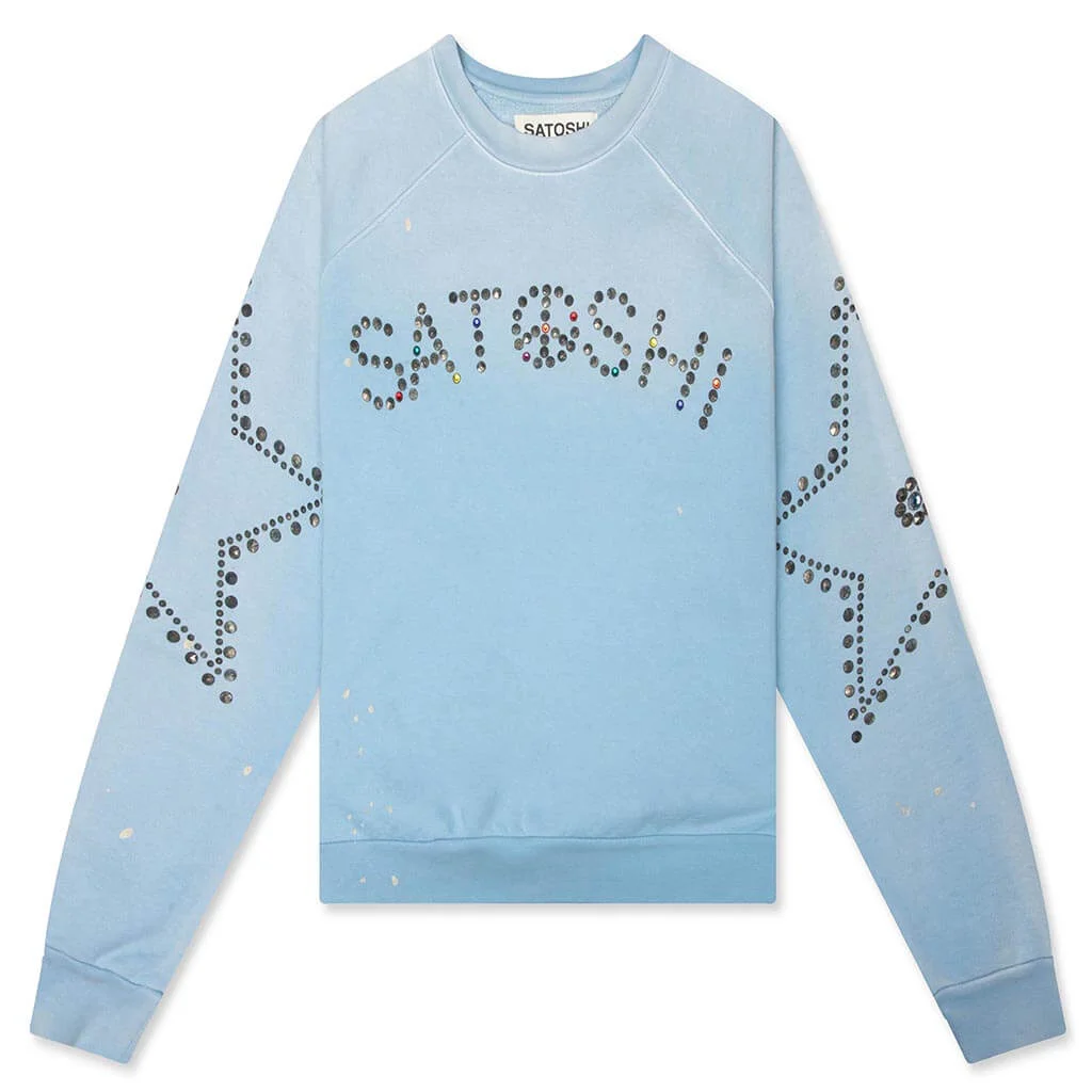 STAR STUDDED CREWNECK - BLUE - 1