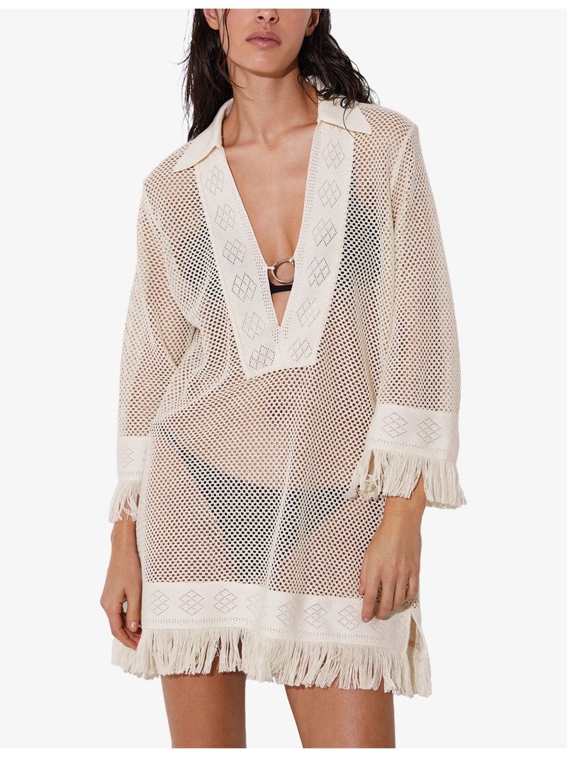 REISS Fabienne Crochet Beach Dress outlook