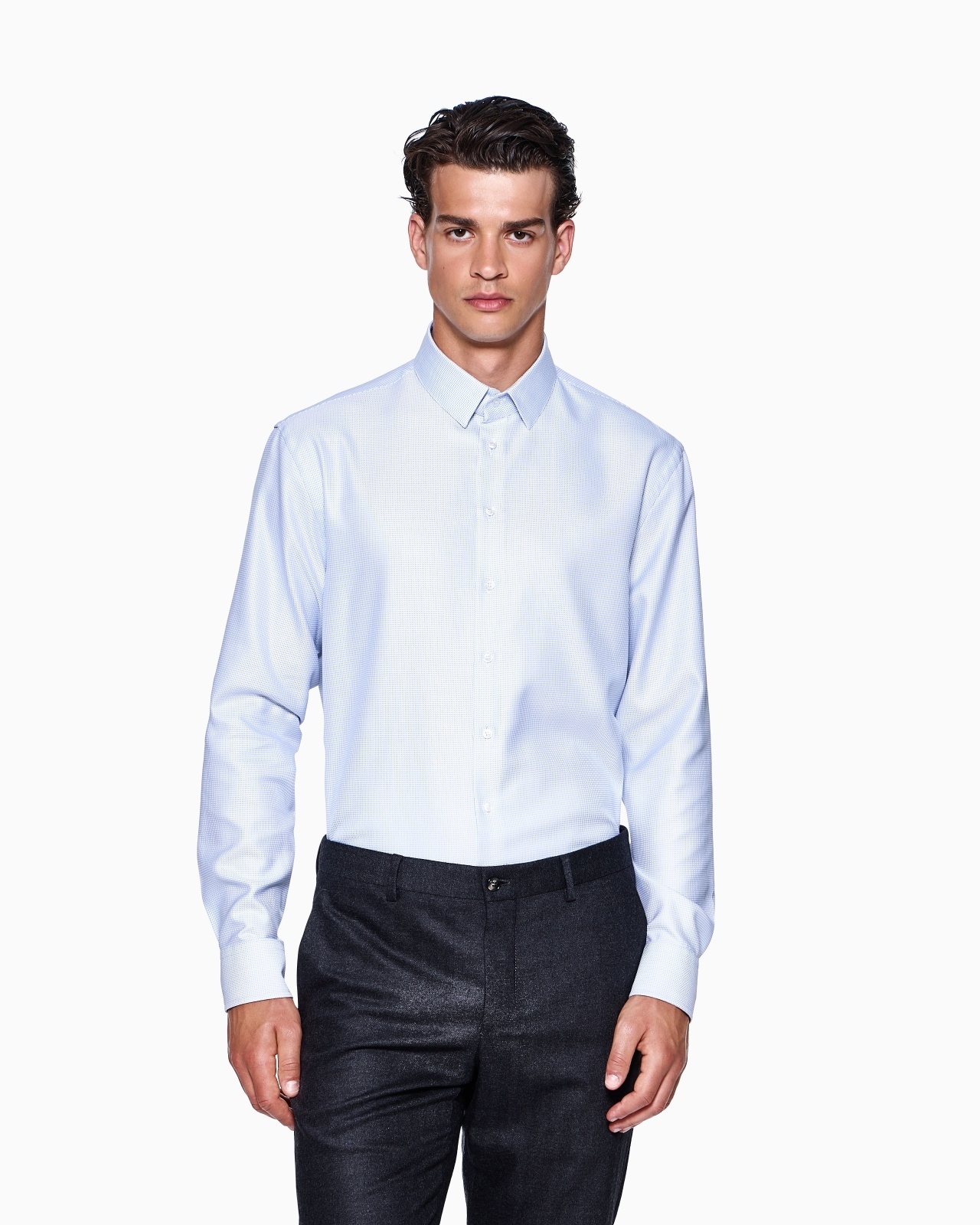 REGULAR-FIT SHIRT MADE FROM MICRO-WOVEN COTTON - 4