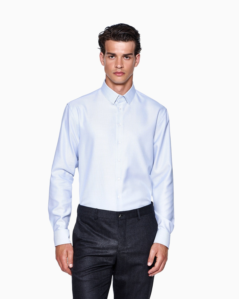 GIORGIO ARMANI REGULAR-FIT SHIRT MADE FROM MICRO-WOVEN COTTON outlook