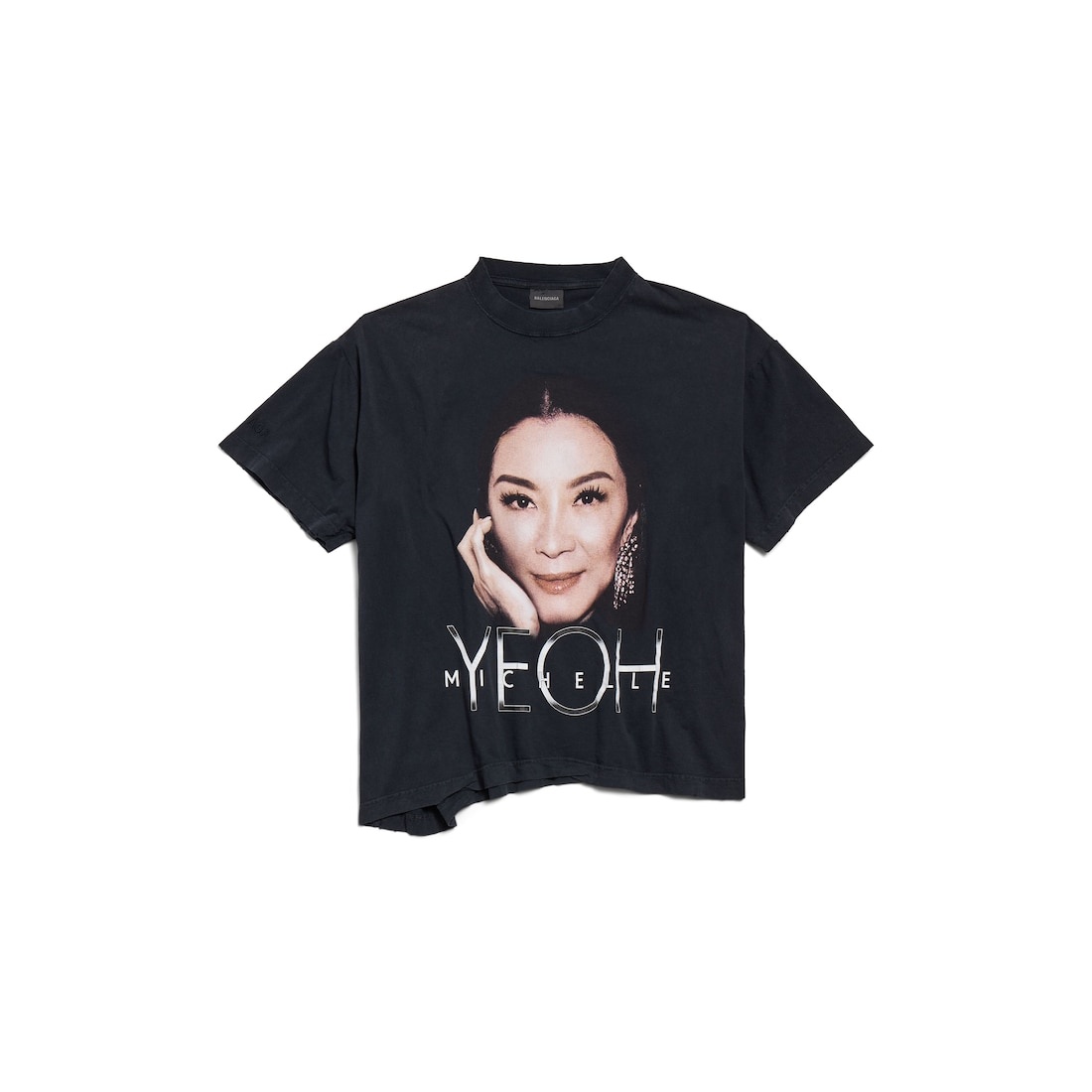 Michelle Boxy T-shirt in Black Faded - 1