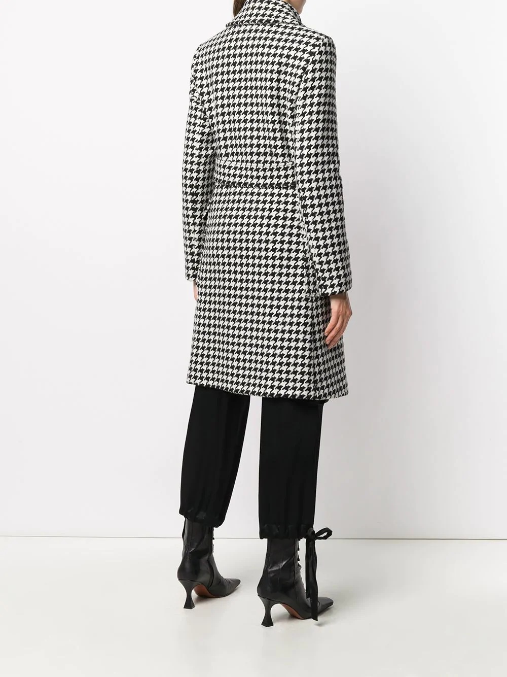 houndstooth double-breasted coat - 4