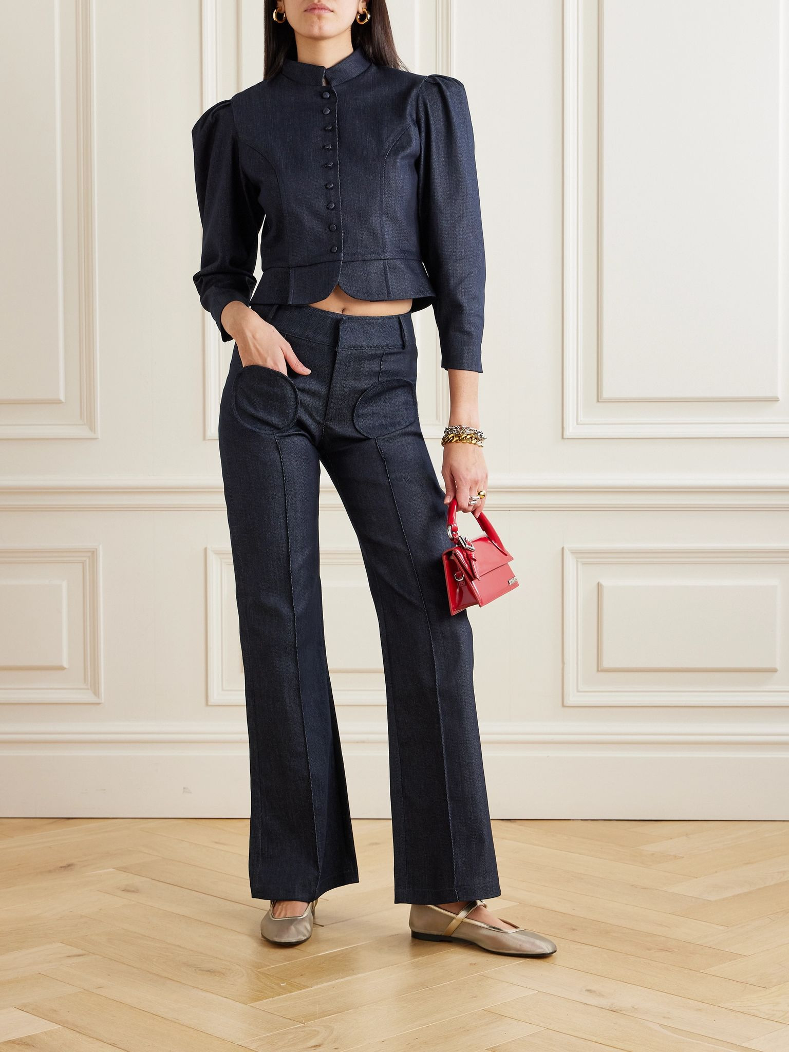 Amoako denim peplum jacket Blue - 2