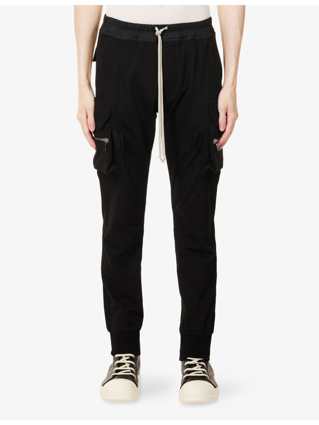 Mastodon Patch-Pocket Cotton-Jersey Cargo Trouser - 3