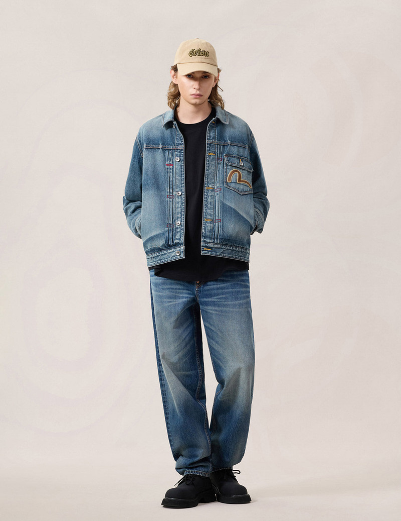 Evisu & Seagull Appliqué Denim Chinese Jacket 15