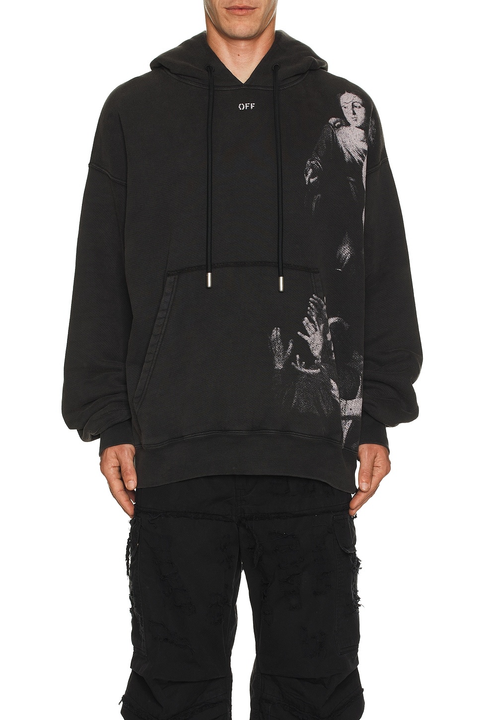 OFF‐WHITE☆BLURRED MARY SKATER HOODIE ウォッシュ加工 Off White | Blurred Mary Skater Hoodie | OTH Hoodies