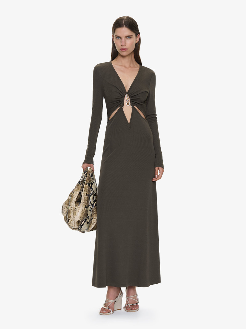 Droplet Crystal Loophole Long Sleeve Dress 5