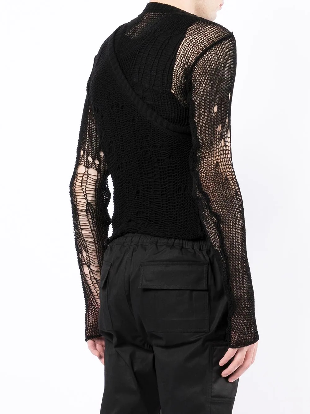 Banana Net distressed-knit jumper - 4