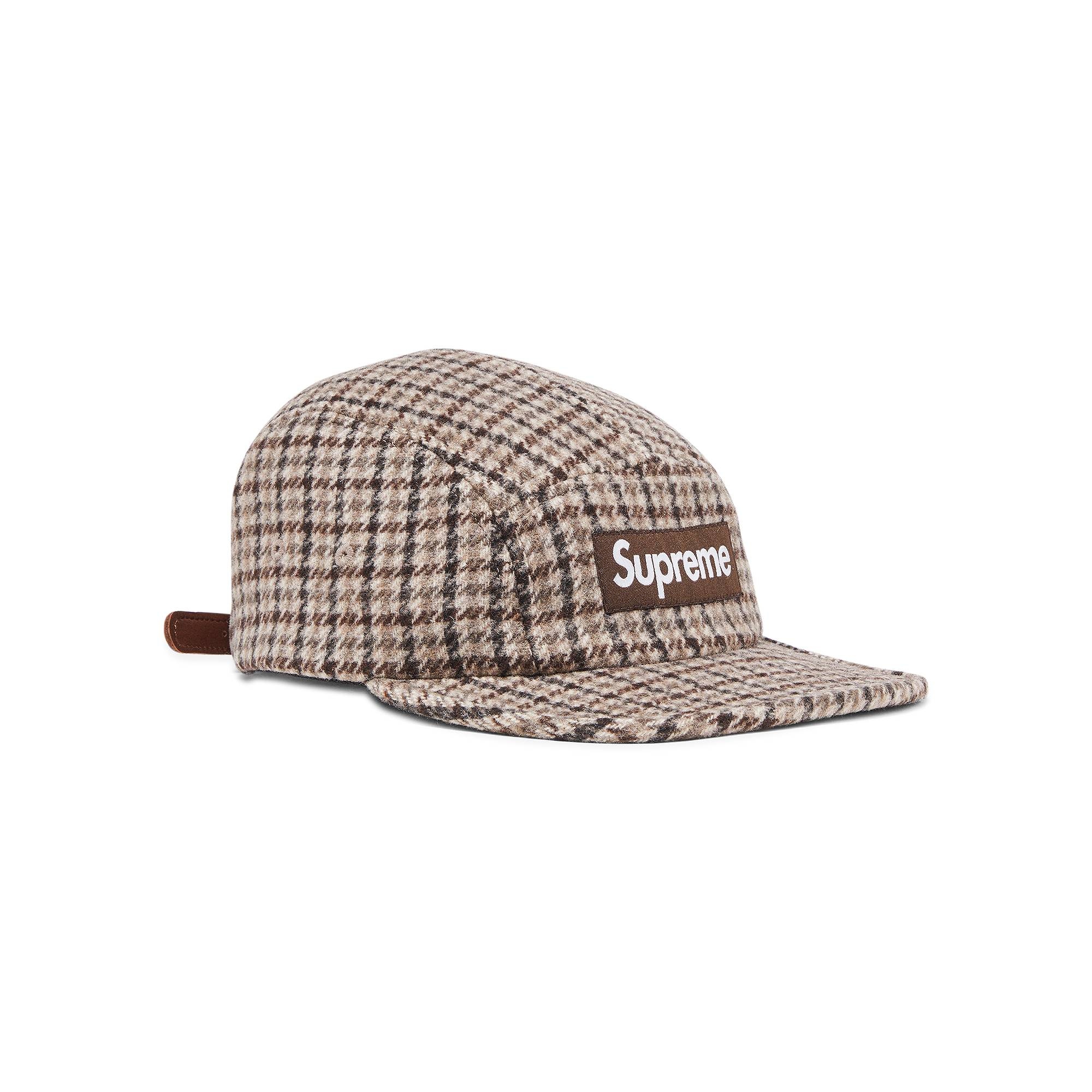 Supreme Houndstooth Wool Camp Cap 'Tan' - 2