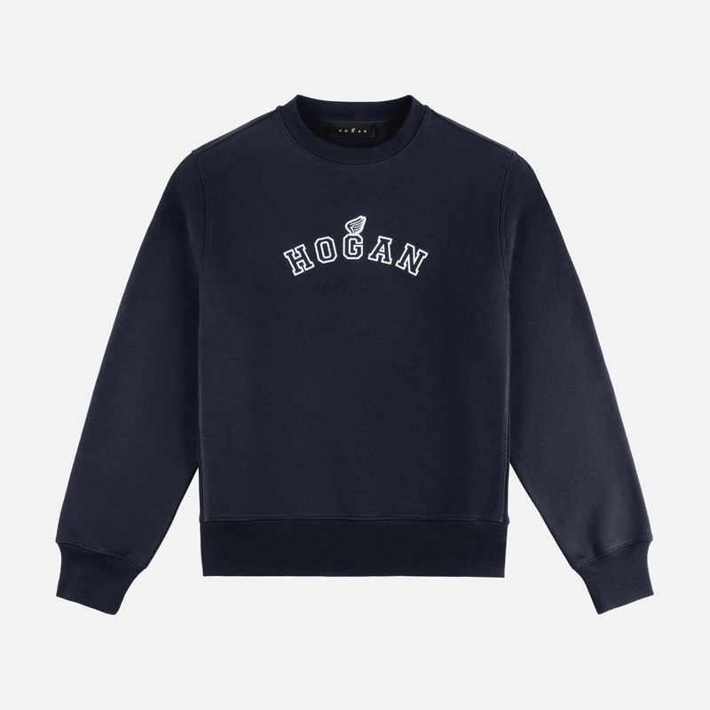 Round-neck sweatshirt in cotton 1