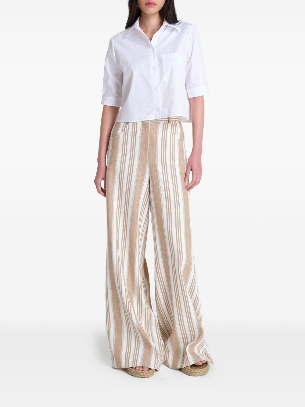 Short Lived pocket cropped shirt - 2