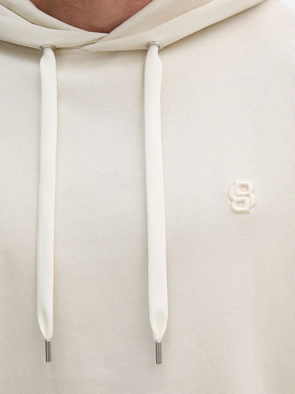 logo-embroidered drawstring hoodie - 4