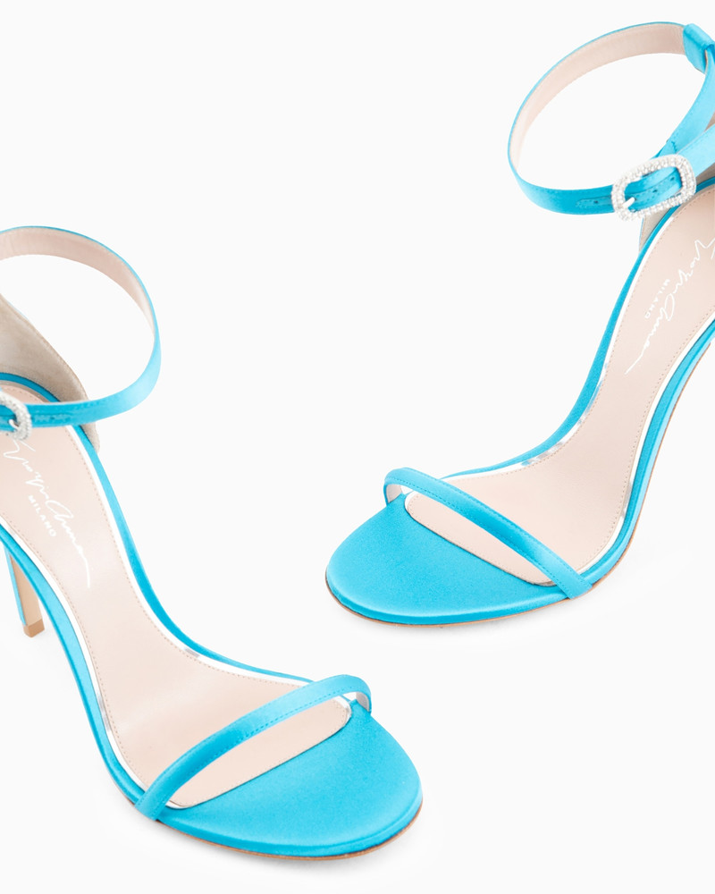 Satin heeled sandals 5