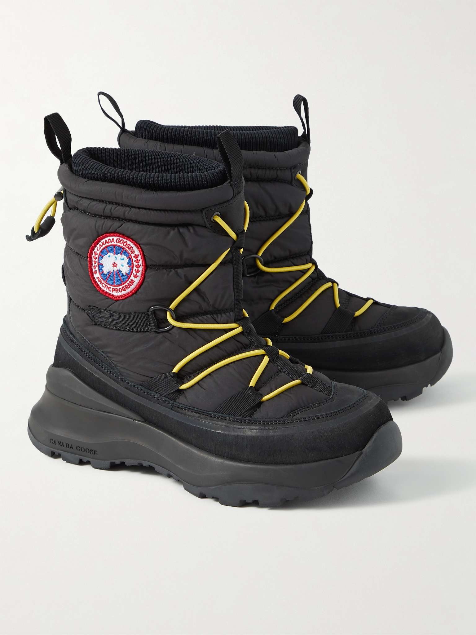 Toronto Suede-Trimmed Quilted Shell Boots - 4
