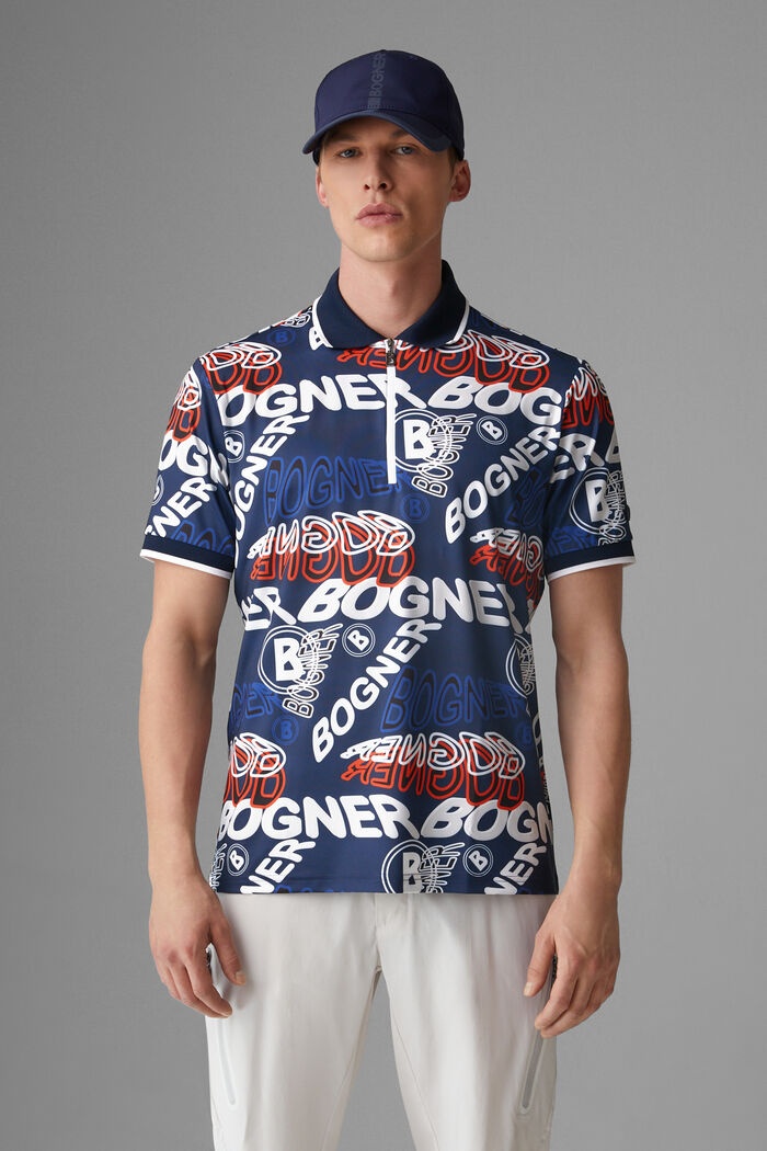 Cody Functional polo shirt in Dark blue/Red - 2