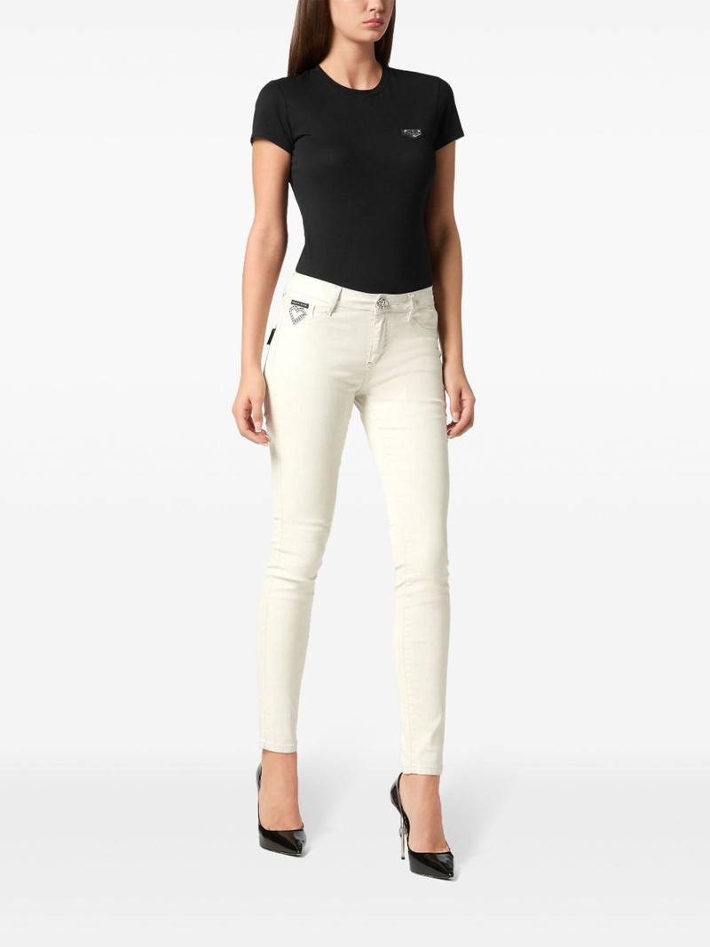 PHILIPP PLEIN crystal-heart jeans outlook