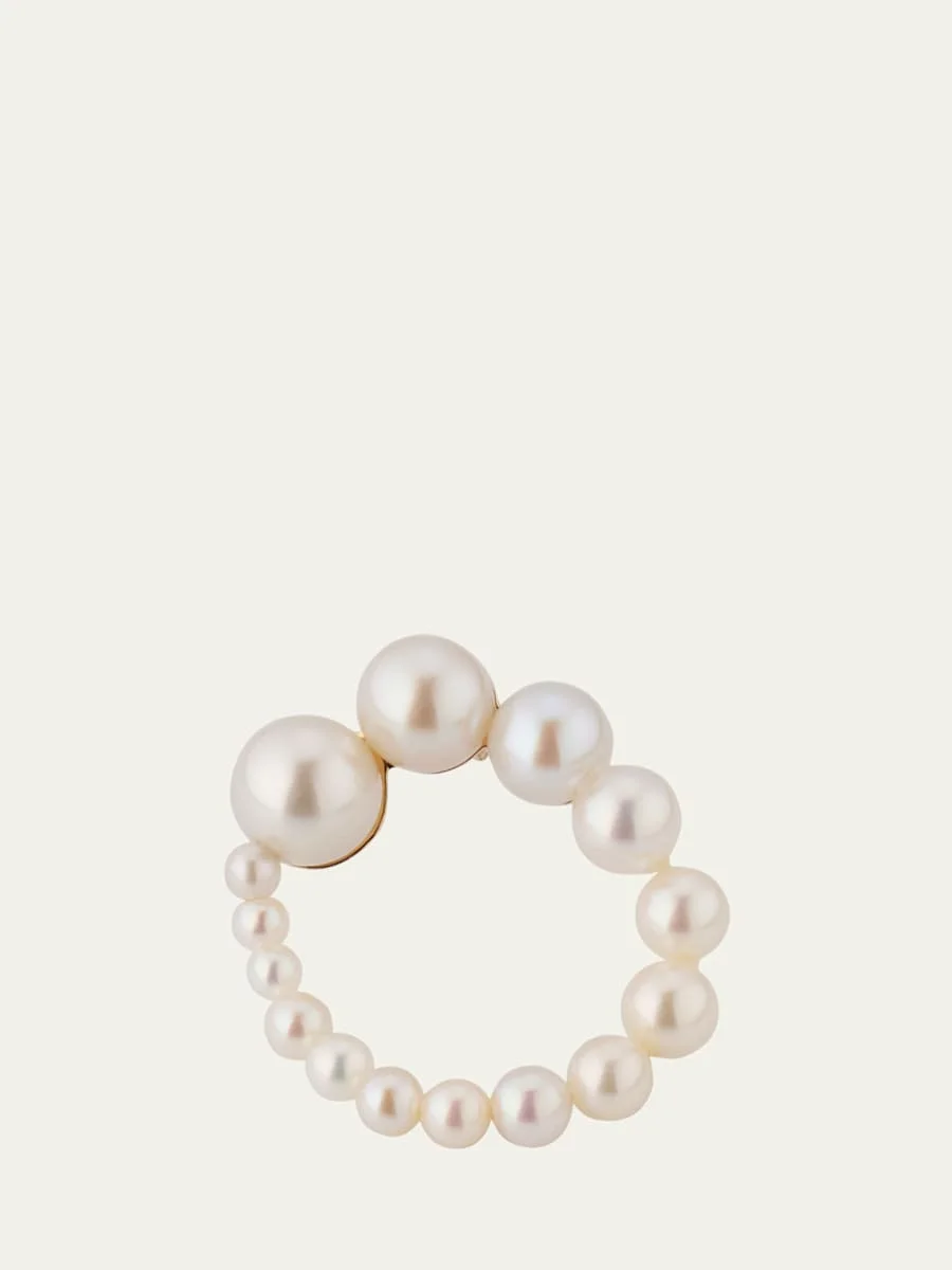 Petite Embrass de Perle Graduated Earring, Single, Right - 1