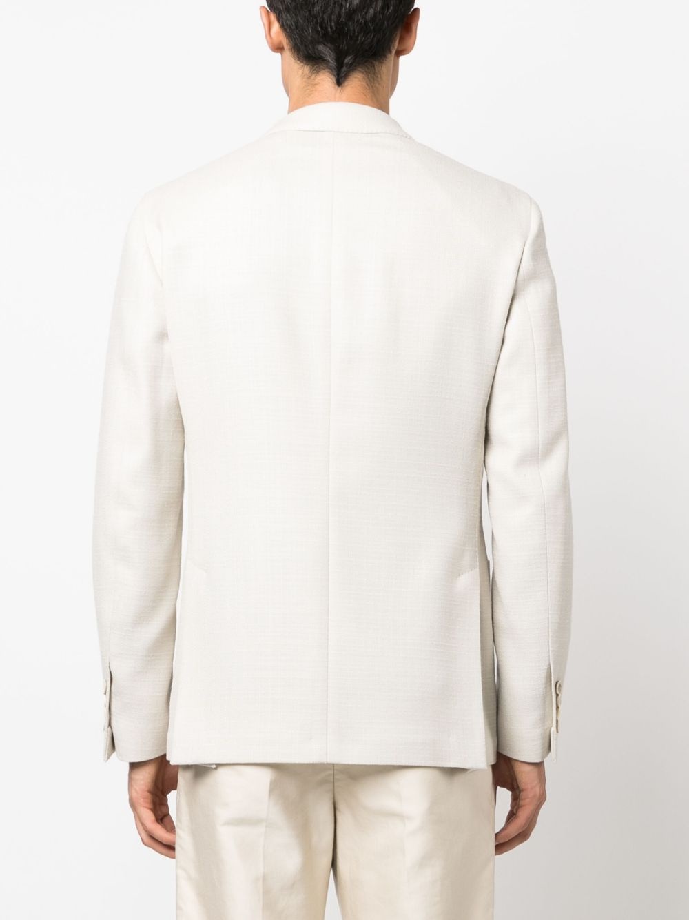 peak-lapel double-breasted blazer - 4