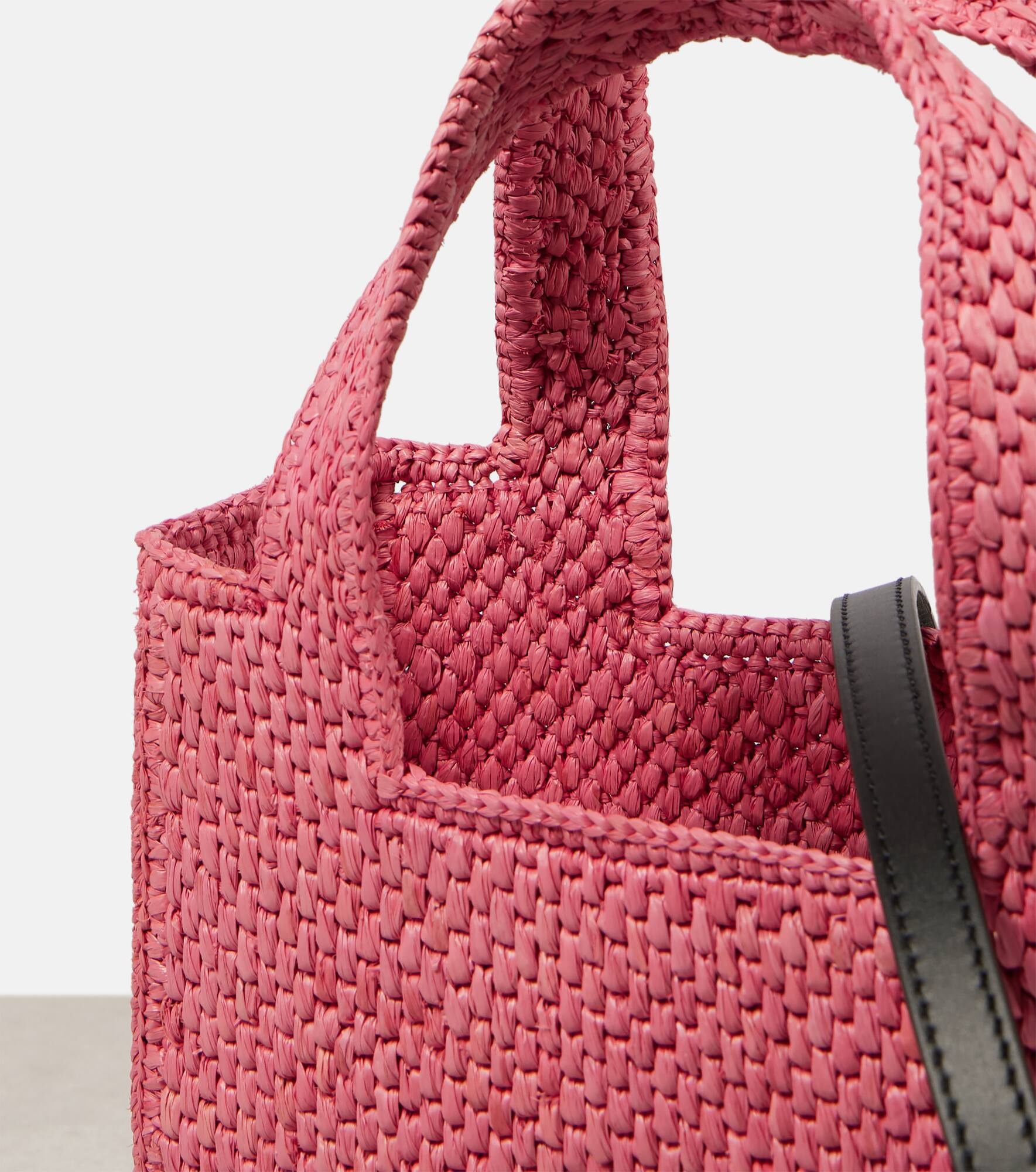 Paula's Ibiza Font Mini raffia tote bag - 3