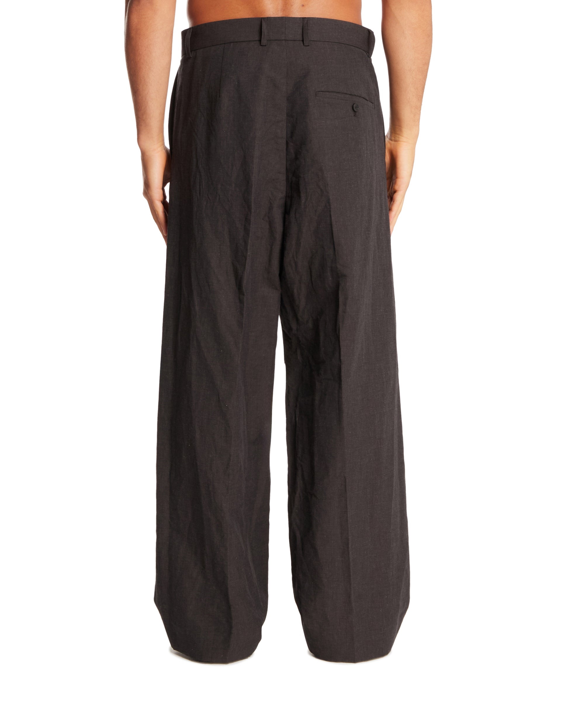 Gray Wide-Leg Trousers - 3