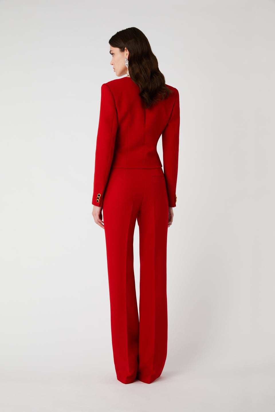 WOOL HIGH WAISTED TROUSERS - 5