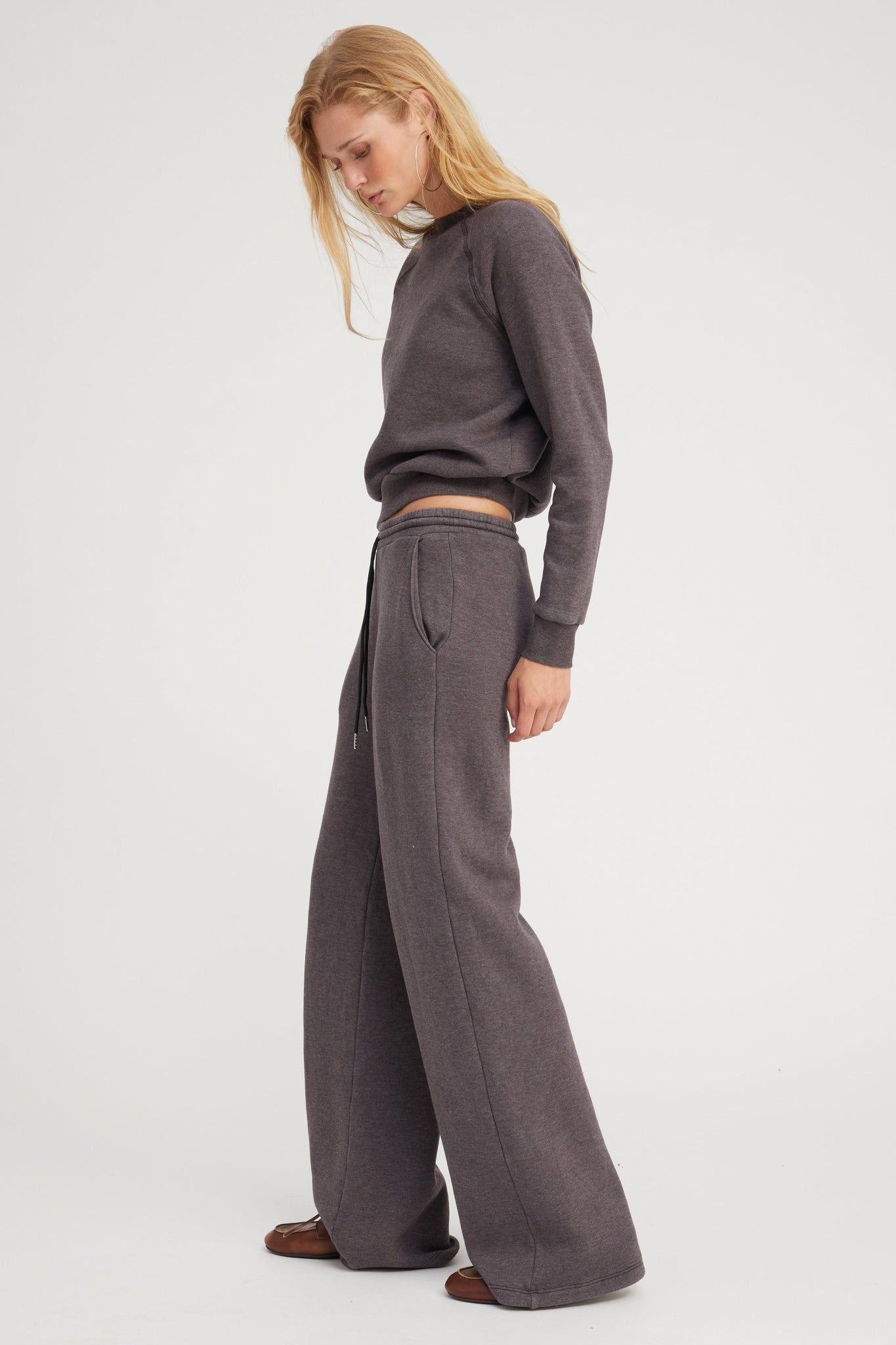 CHARCOAL BAGGY SWEATPANTS - 3