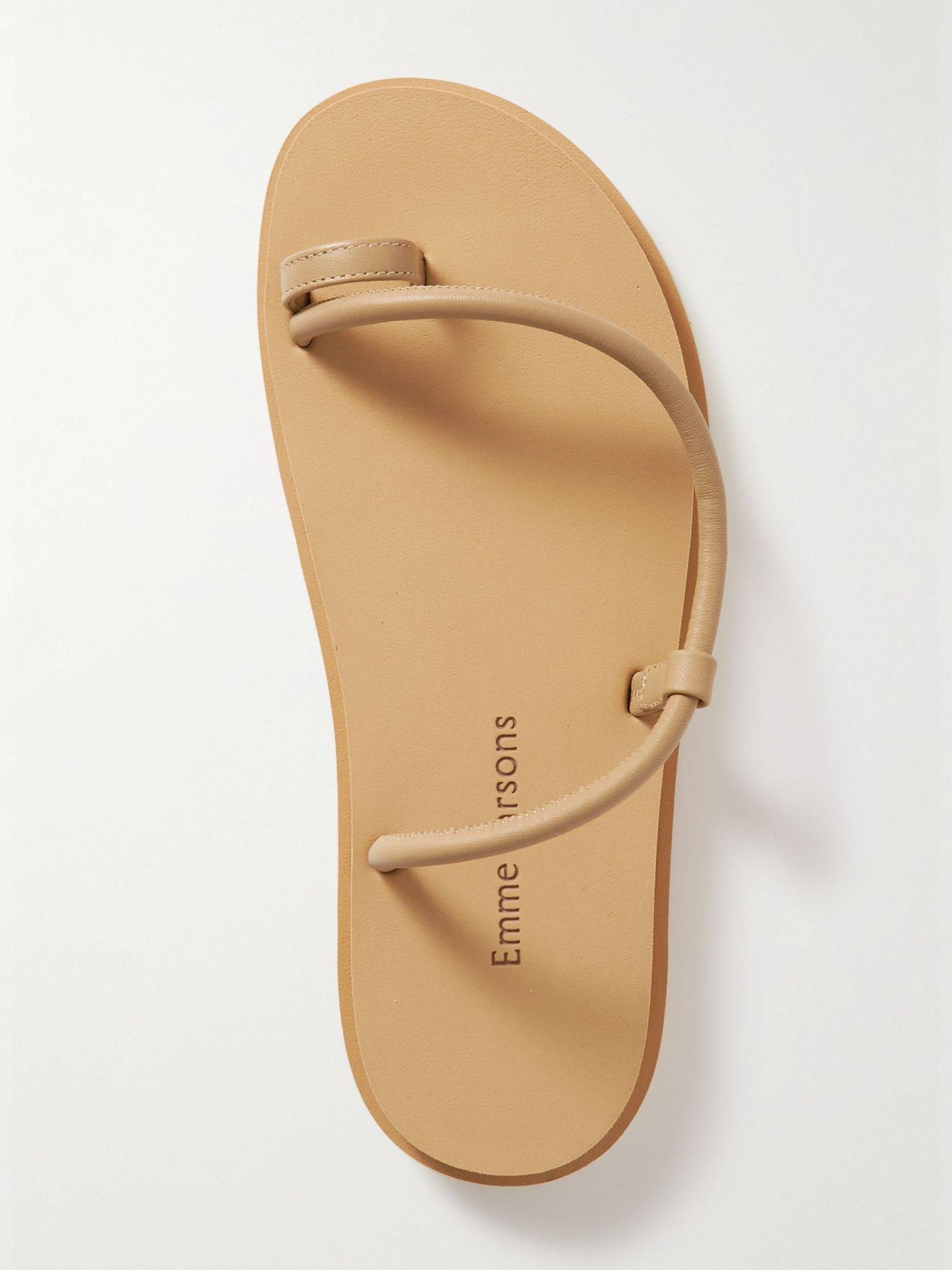 Bari Pool leather sandals Beige - 5