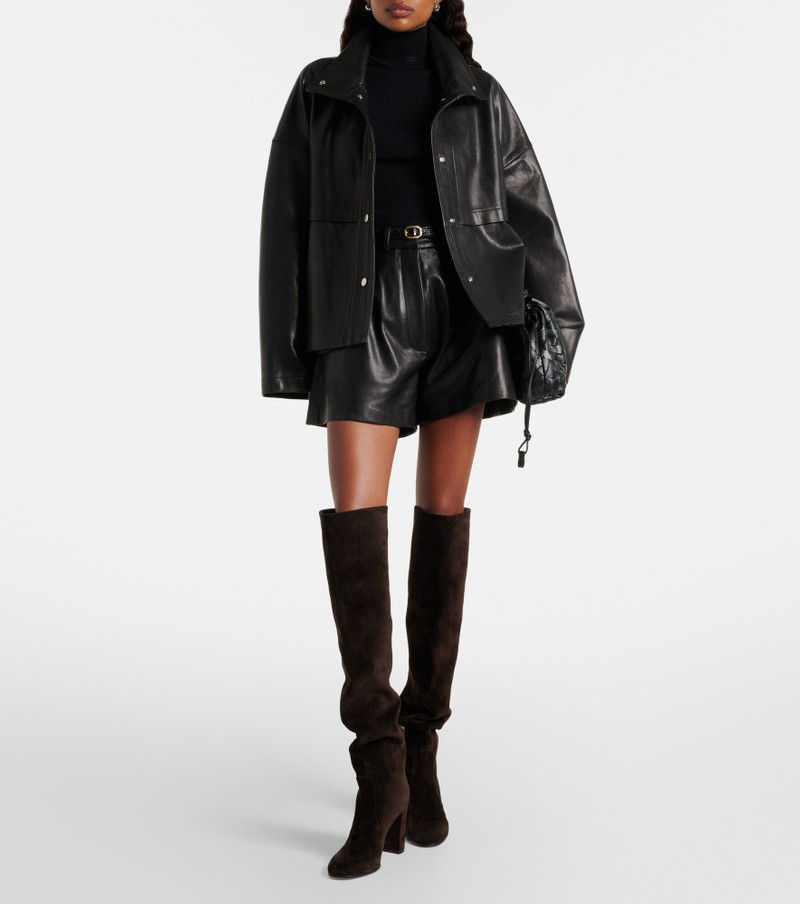 NOUR HAMMOUR Park leather jacket outlook