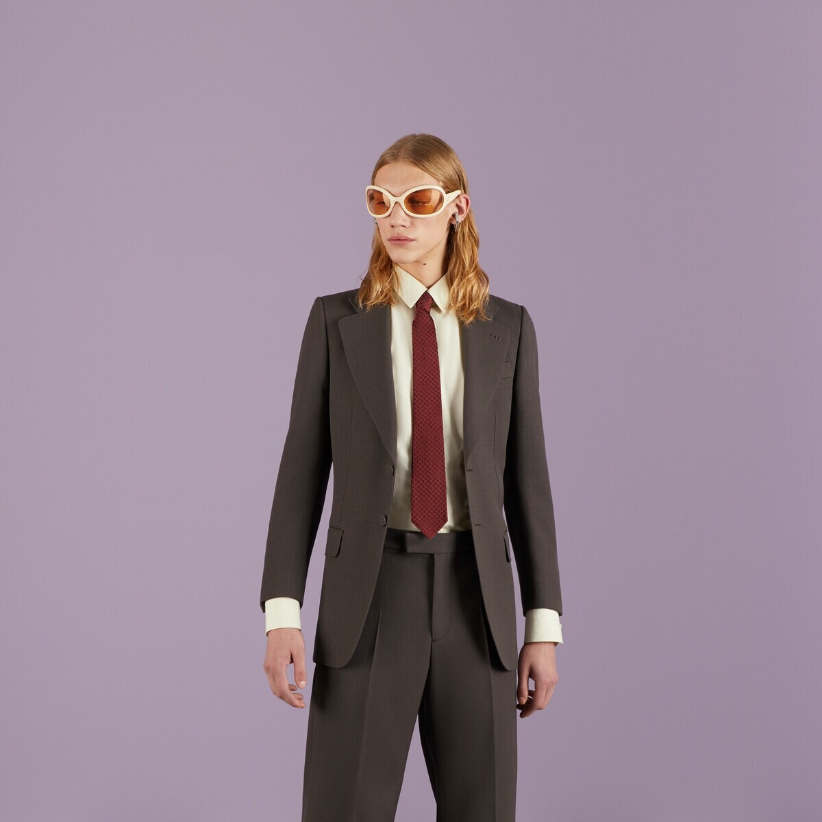 GG silk jacquard tie - 3
