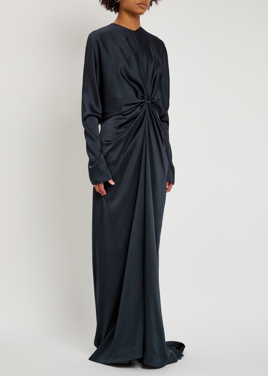 Stella Mccartney Twist Satin Maxi Dress - 2