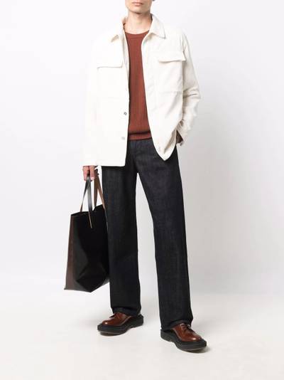 Jil Sander flap pocket corduroy overshirt outlook