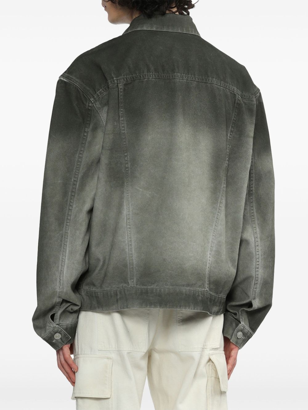 overdyed canvas shirt jacket - 4