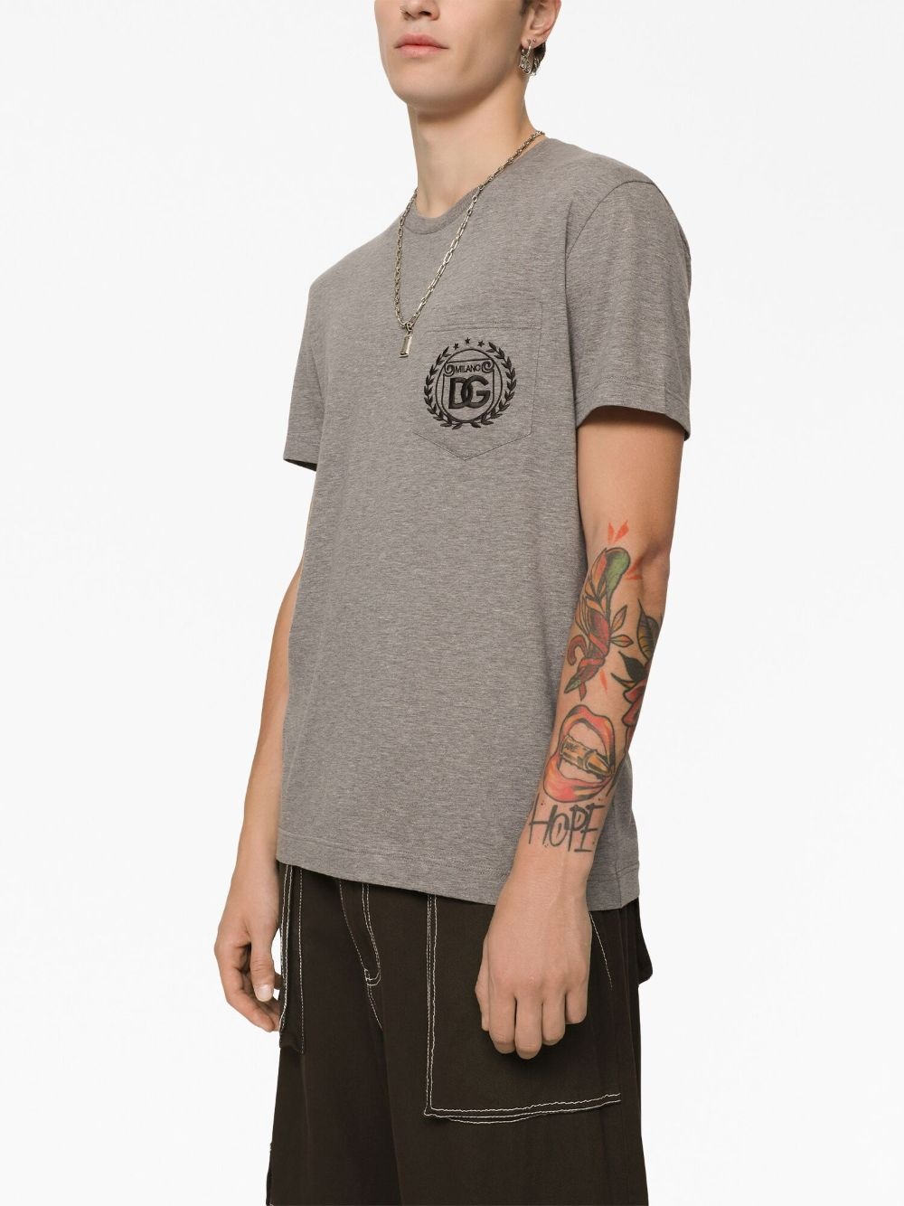 embroidered-logo cotton T-shirt - 5