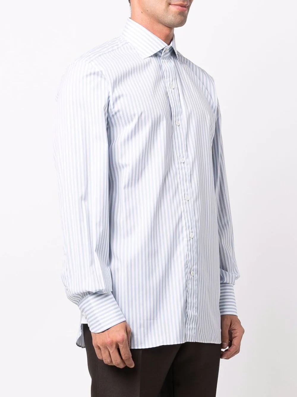 stripe-print cotton shirt - 3