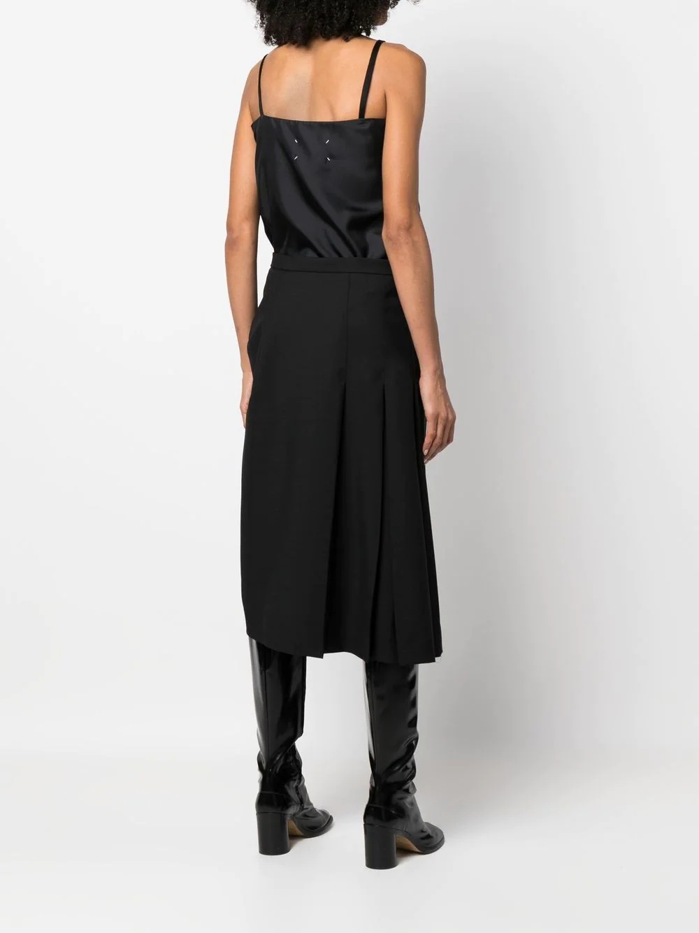 square-neck wool midi dress - 4