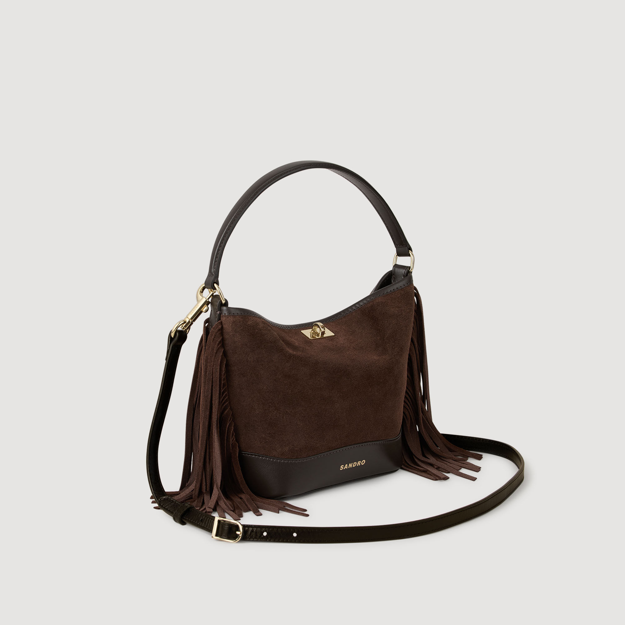 FRINGED SUEDE TANGOSO BAG - 3