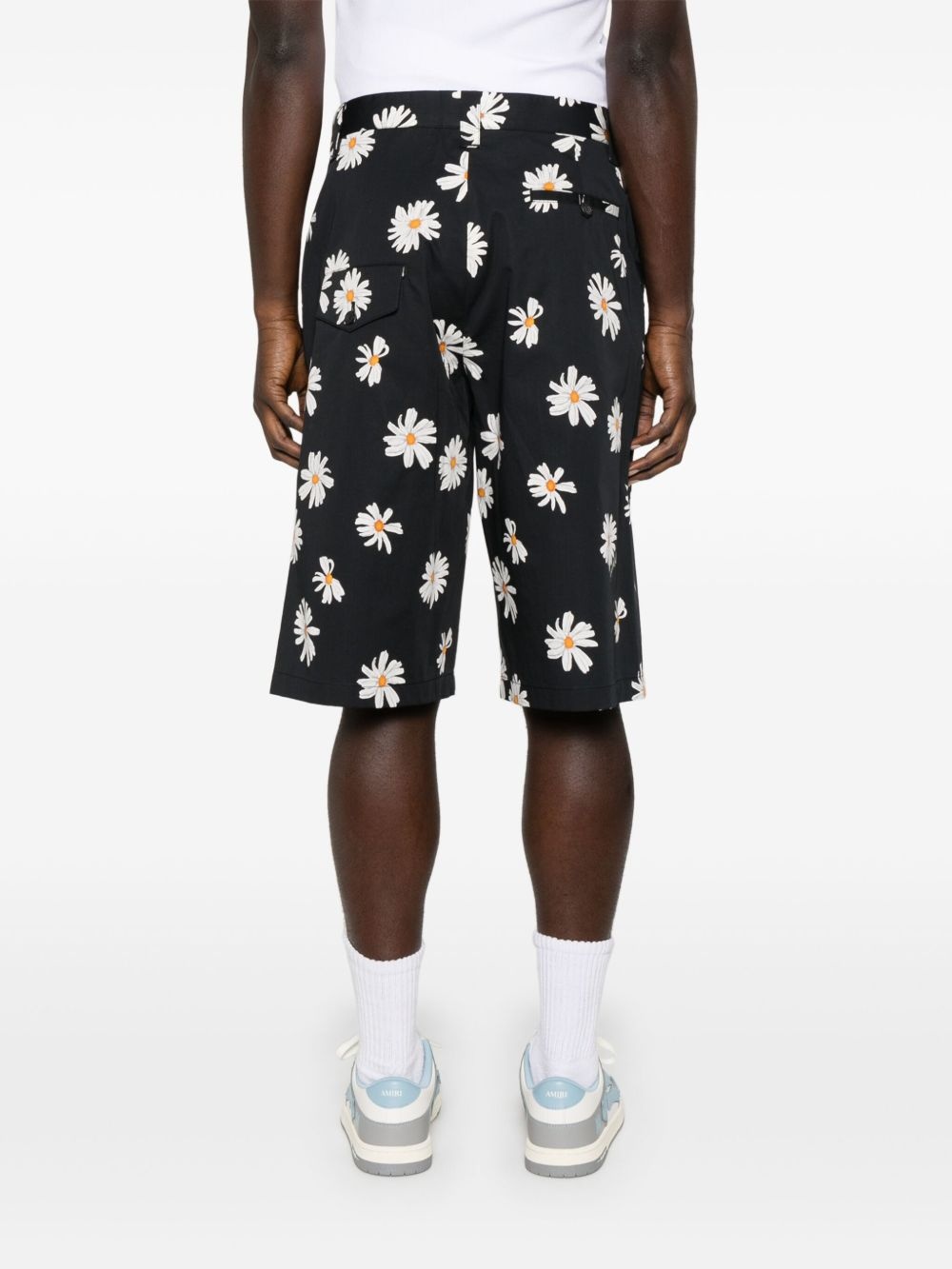 daisy-print shorts - 4