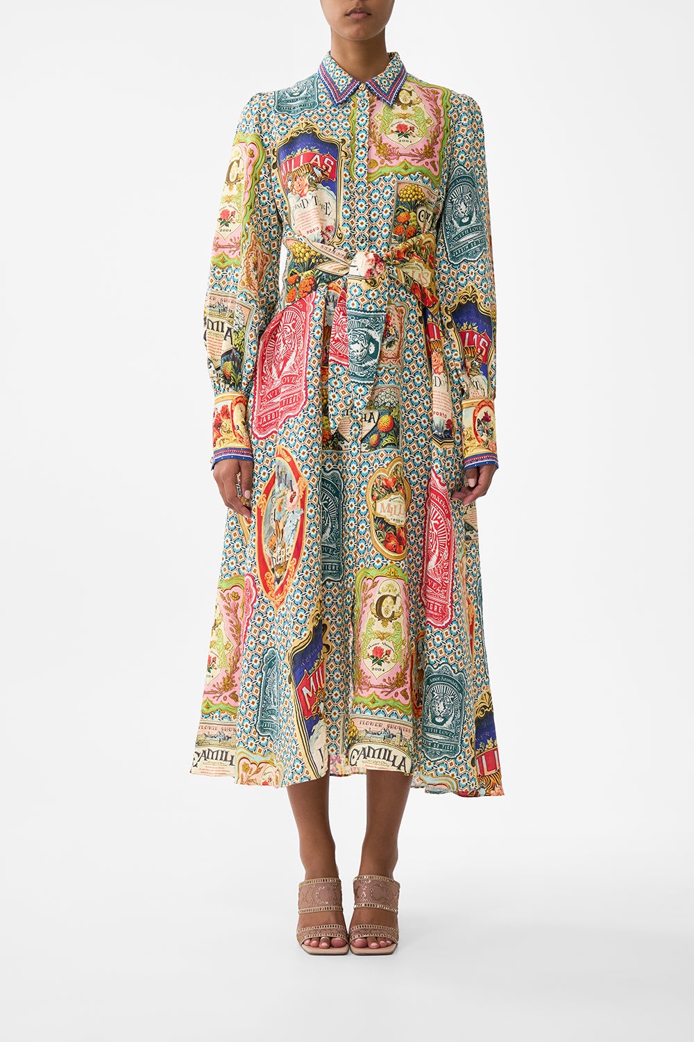 WAIST TIE SHIRT DRESS - 2