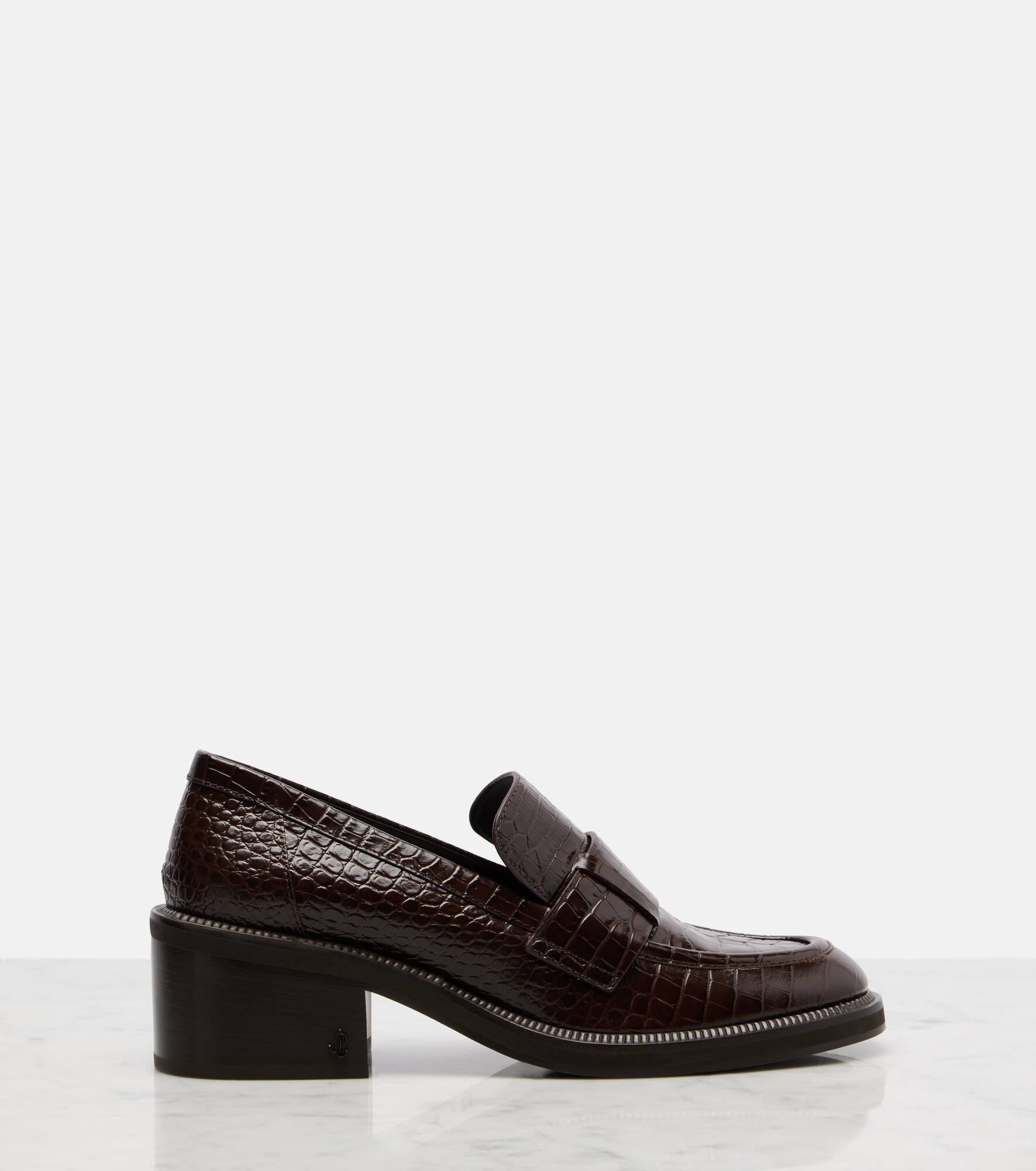 Tylor 60 croc-effect leather loafers - 4