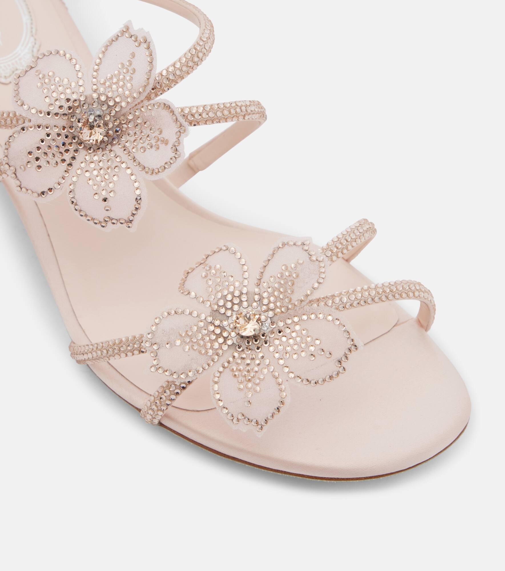 40 crystal-embellished satin sandals - 5