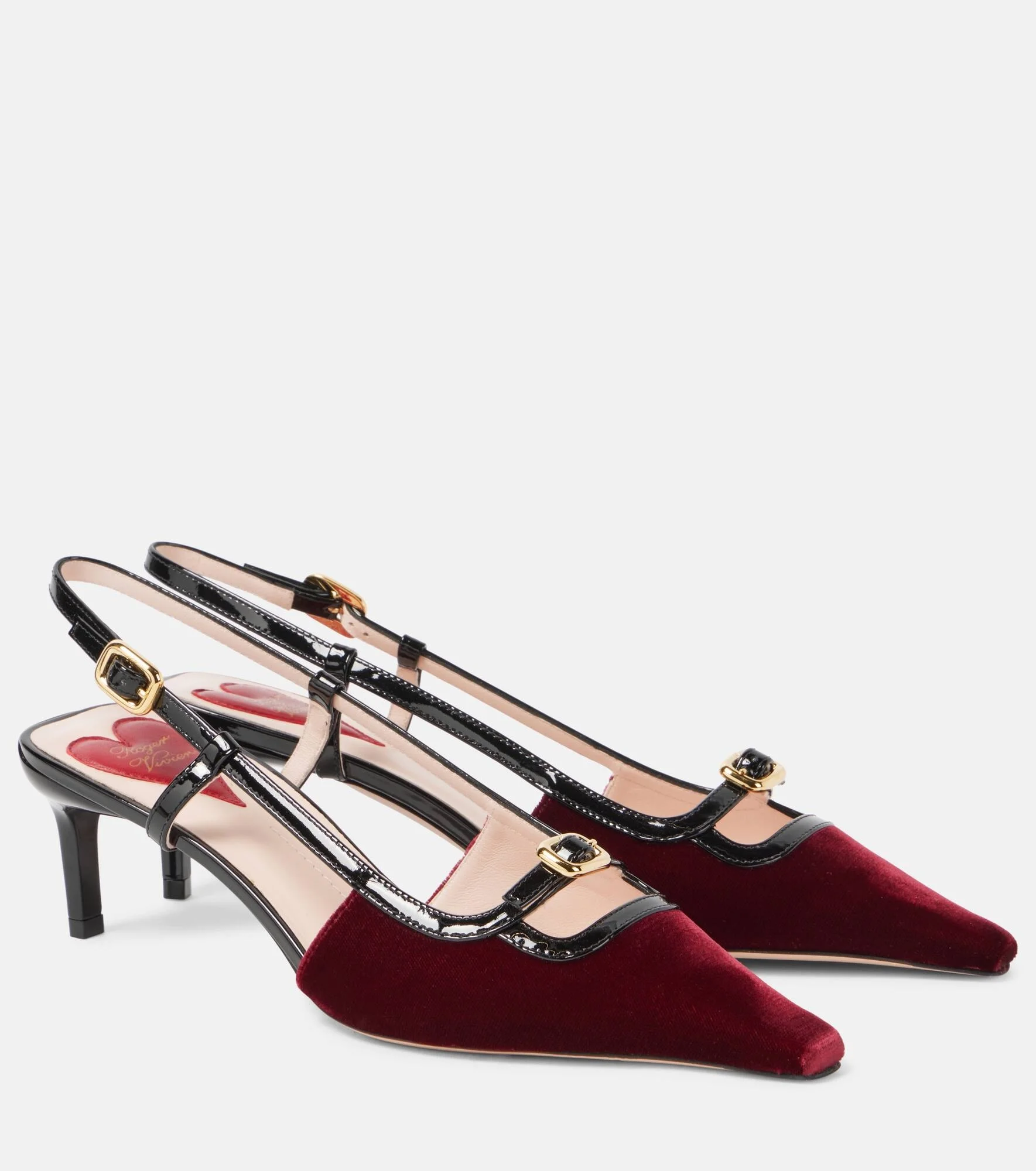 Viv' Canard 55 leather slingback pumps - 1