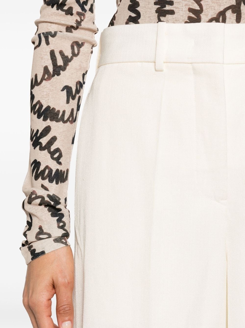 wide-leg tailored trousers - 5